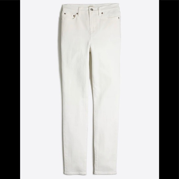 NWT J. Crew 10” Highest Rise Skinny Jeans in White - Picture 1 of 12